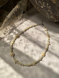 Handmade white turtle charm beaded necklace by Shelluxe - Stainless steel summer jewelry