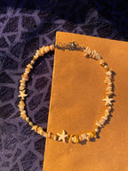 Stars Brown Stones Necklace - Handmade