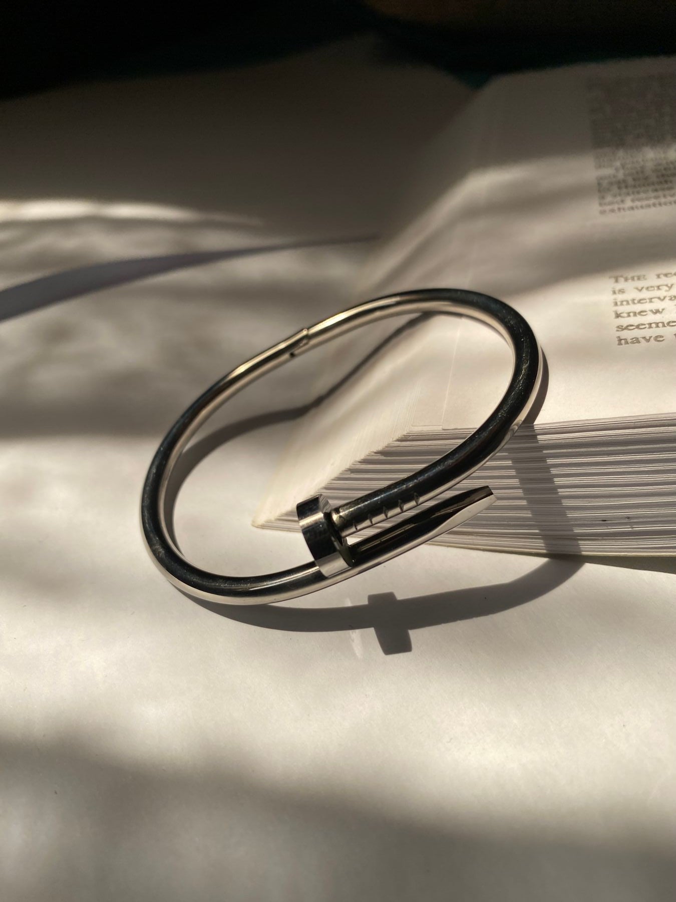 Nail Cuff Bracelet SILVER