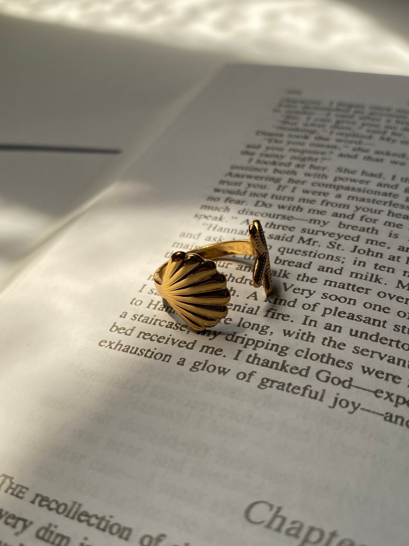 Shell & Starfish Adjustable Ring