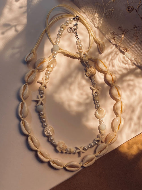 White Turtle Necklace - Handmade